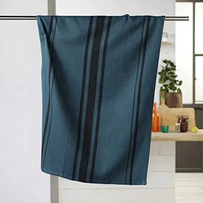 Image of Douceur d&#039;Intérieur Counter Tea Towel Cotton Navy 50 x 70 cm