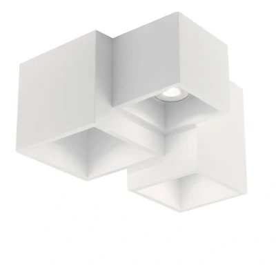 Image of Foster Paintable Plaster Ceiling Lamp, White, GU10