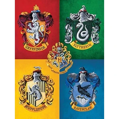 Image of Pyramid International Harry Potter Canvas Print 60 x 80 cm (House Emblems), Multicolored, 3.5