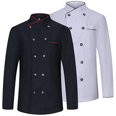 Image of MISEMIYA Women&#039;s Pack of 2 Chef Jacket MZ 844, Mixed, M