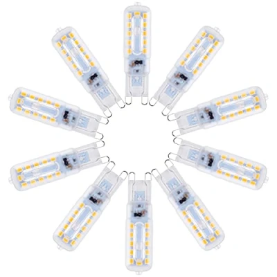 Image of G9 LED Bulbs Dimmable, 5W (Equivalent 45W 50W Halogen Bulb) AC220 240V 400LM No Flicker, Energy Saving Bi Pin Base Light for Home Lighting (10 Pack),Daylight White 7000K