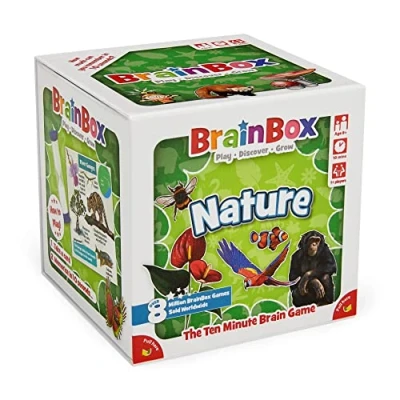 Image of BrainBox Nature Fun &amp; Educational Card Game Ages 8+ 1+ Players 10 Minutes Play Time