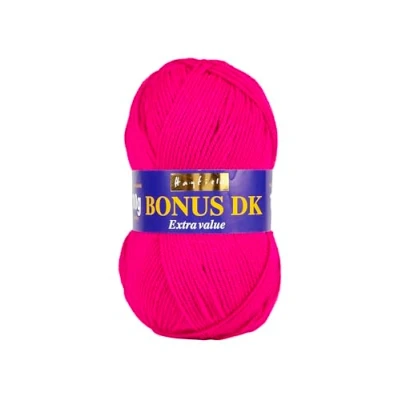 Image of Hayfield Bonus DK Double Knitting Yarn, Electric Pink (572), 100g by Sirdar