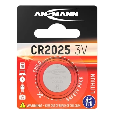 Image of ANSMANN 5020142 CR2025 Coin Battery [Pack of 1] Lithium 3V Button Cell