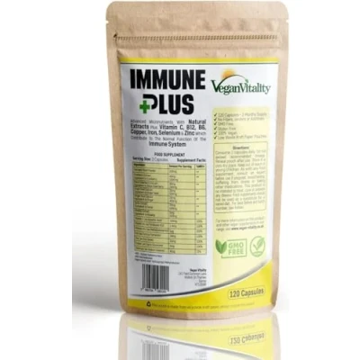 Image of Immune System Booster Supplement 120 Capsules with 14 Vitamins &amp; Natural Extracts: Vitamin C, Zinc, Turmeric, Selenium, Ginger, Cranberry, Elderberry, Garlic, B12 B6
