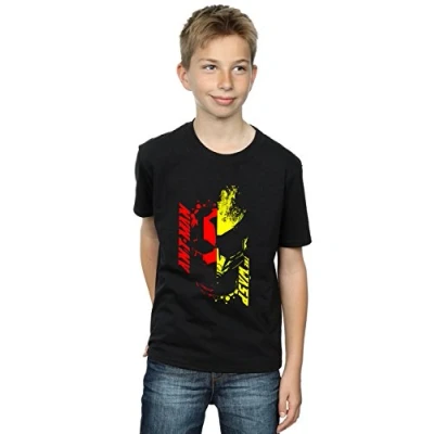 Image of Marvel Boys Ant Man and The Wasp Split Face T Shirt Black 5 6 Years