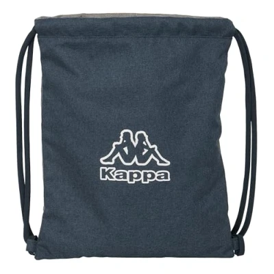 Image of Safta Kappa Dark Navy Large Flat Bag Backpack, Ideal for Children of Different Ages, Comfortable and Versatile, Quality Resistance, 35 x 40 cm, Grey/Navy Blue Melange,