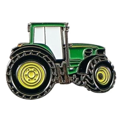 Image of Green Farm Tractor Metal Enamelled Pin Badge Lapel XJKB5 25
