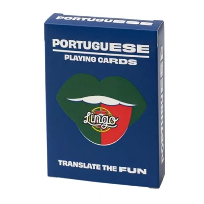 Image of Portuguese Lingo Playing Cards Travel Flashcards Learn Vocabulary in A Fun &amp; Easy Way 52 Essential Translations