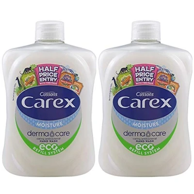 Image of Carex Moisture Plus Antibacterial Handwash 2X500Ml Refill Bottles