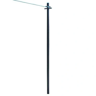 Image of Srendi® 2.4m GARDEN Washing POLE/prope line/Clothes Pole Included Line and Ground Socket, Heavy Duty Poles Set Dark Grey Teal, 2.4 m