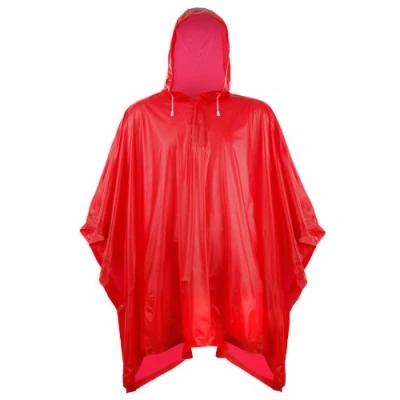 Image of Splashmacs Unisex Adults Plastic Poncho / Rain Mac (One Size) (Red)