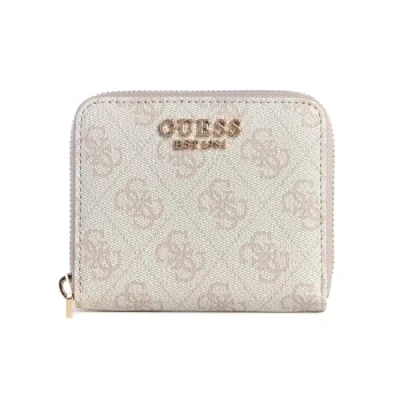 Image of Guess Laurel Small ZIP Around Wallet, Women&#039;s, Size: One Size, Dove