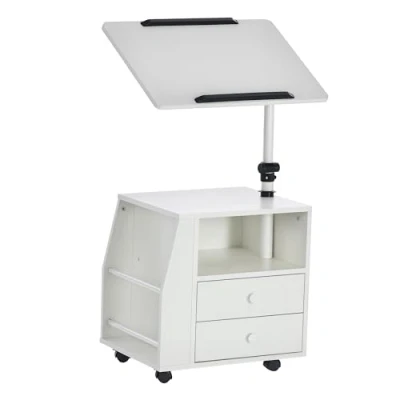 Image of HOMCOM Functional Swivel Bedside Table End Side for Living Room Nightstand Bedroom