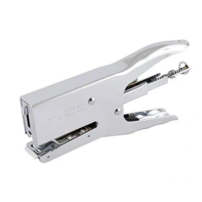 Image of Leviatan 207017 Stapler Metal Construction Chrome Silver (Type 1/4, 5/16, 24/6, 24/8, 26/6 and 26/8 Staples) 50 Sheets