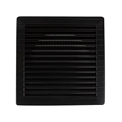 Image of MKK Ventilation Grille Square Diameter 100 120 125 150 mm Exhaust Air Lamellar Insect Protection Plastic Black