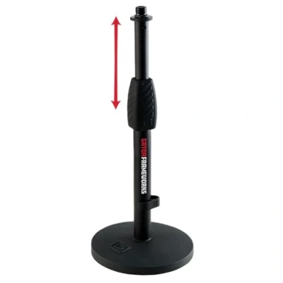 Image of Gator Frameworks Deluxe Desktop Microphone Stand with Adjustable Height (GFW MIC 0601)