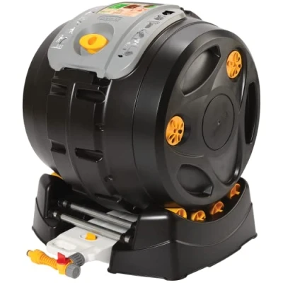 Image of HOZELOCK Easymix 2 in 1 Composter: Rotating Composter with 100 Litre Capacity. Mixing 3x Faster than Standard Composters (8 Weeks), Compost Juice Collection Container [4001 0000]