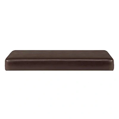 Image of perfk Waterproof PU Leather Chair Cushion Cover, Fitted Seat Coat Patio Couch Loveseat Sofa Slipcover, Stretch Furniture Coffee_3 Seater