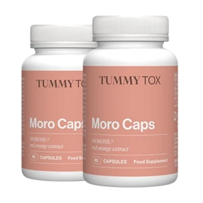 Image of Morosil Capsules 400 mg, with Vitamin C Antioxidant and Black Pepper for Better Absorption, 120 Capsules, 1 per Day, Moro Caps by Tummy Tox