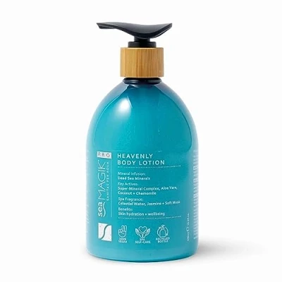 Image of Sea Magik Vegan Body Lotion for Women, Lightweight and Hydrating Moisturiser with Dead Salt, Soothes Psoriasis Eczema, Allergen Free All Skin Types, Cruelty (490ml)