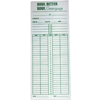 Image of Henselite Sports Mem Good Quality Bowls Bowlers Score Cards (pack Of 100)