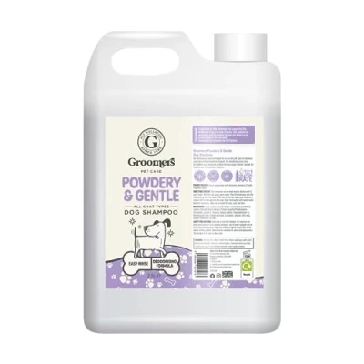 Image of Groomers powdery &amp; Gentle Dog shampoo Grooming products for smelly dogs with scent best puppy adult Vegan pet proffesional 2.5L,Pink