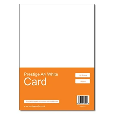 Image of Prestige 160gsm White Card Printer/Printing A4 Craft 100 Sheets per Pack