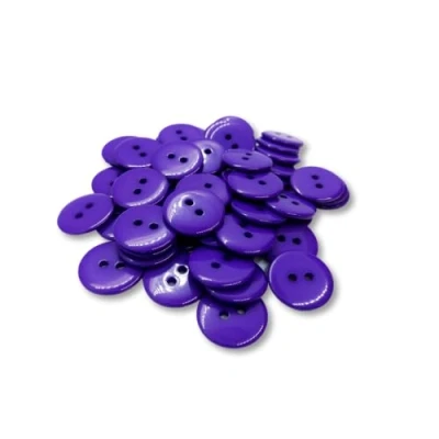 Image of (Pack of 30) Purple Round 2 Hole Buttons (Purple 18mm Hole)