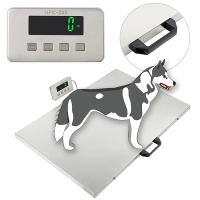 Image of 80x50 cm Heavy Duty Digital 500kg Capacity Platform Scale Veterinary Large Vet Electronic Pet Weight Weighing LCD Warehouse Parcel Weighing, 3 Modes, kg/lb/oz