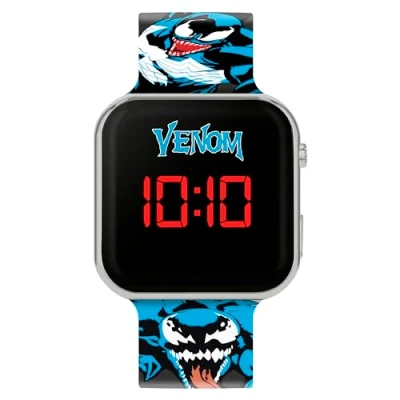 Image of Disney Venom Kids Black Silicone Strap LED Watch VEN4001