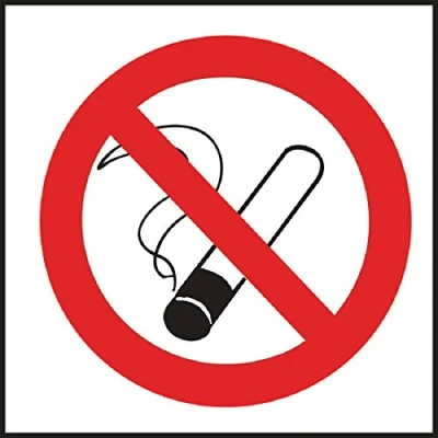 Image of No Smoking Symbol Sign Notice Safety Plaque Poster Commercial 100X100mm