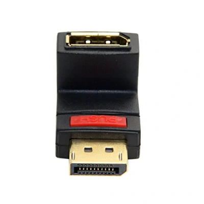 Image of CY Up Angled 90 Degree DP DisplayPort Male to Female Extension Adapter
