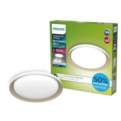Image of Philips Pebblo UltraEfficient Ceiling, SceneSwitch, White, 10W, 1950Lm, 4000K, IP20