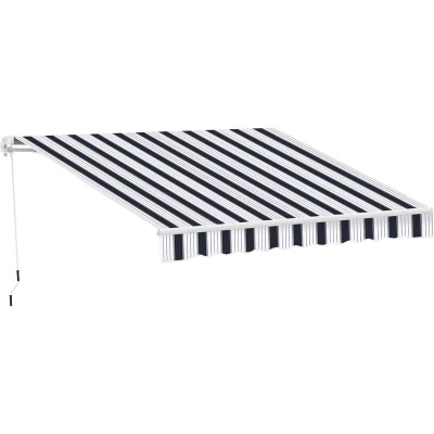 Image of Outsunny Garden Patio Manual Awning Canopy Sun Shade Shelter Retractable 4 Size 5 Colour100110 005BW
