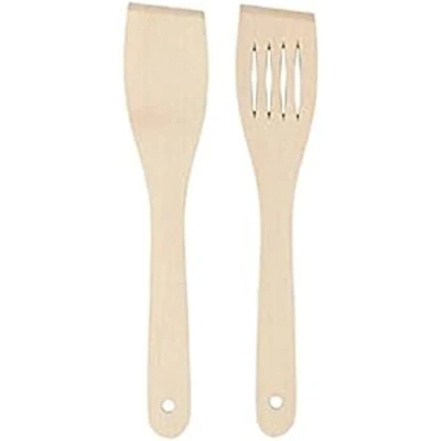 Image of Chef Aid 10E21038 Wooden Spatula, Wood, Beige