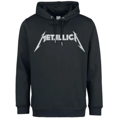 Image of Metallica Amplified Collection White Logo Men&#039;s Hoodie black, XL