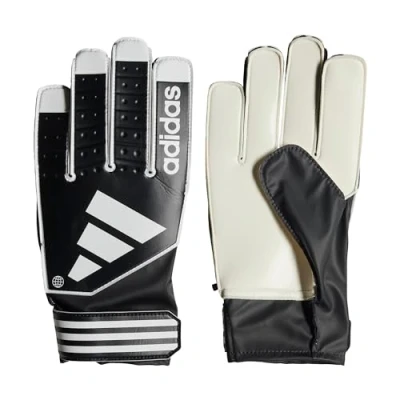 Image of adidas Unisex Goalkeeper Gloves (W/O Fingersave) Tiro Gl CLB, Black/White/Black, HN5610, Size 7