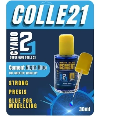 Image of Cement Night Blu Extra Fine AMMO MIG Glue 21 30 ml Ideal for Plastic and Modelism.