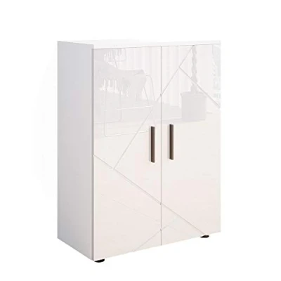 Image of Vicco Midi cabinet Irma, White High Gloss, 60 x 81 cm
