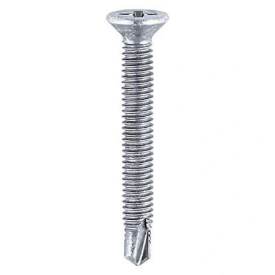 Image of TIMco 153Z BZP PVC Countersunk Self Drilling Screw 4 x 25 Zinc (Box of 1000)
