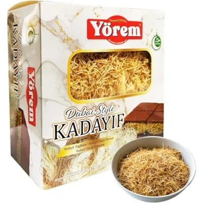 Image of Yörem Dried &amp; Chopped Kadayif Pastry 500g Perfect For Dubai Chocolate, (Kataifi) Shredded Fillo Dough, Pistachio Chocolate Bar, Kunafa