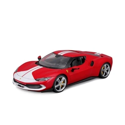 Image of Bburago 18 16017 00000022 1:18 FERRARI RACE &amp; PLAY R&amp;P 296 GTB Collectible Car, Red, Large