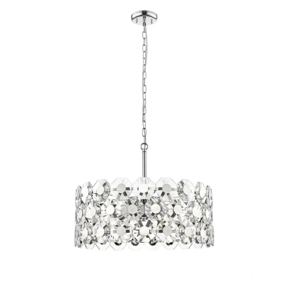 Image of Bahamas 7 Light Chrome Crystal Pendant Ceiling