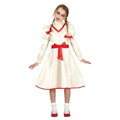 Image of FIESTAS GUIRCA Cursed Doll Fancy Dress Costume for Girls 14 16 Years