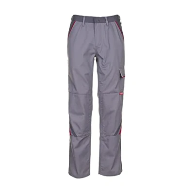 Image of Planam 2321052 Size 52 &quot;Highline Trousers Zinc/Slate/Red