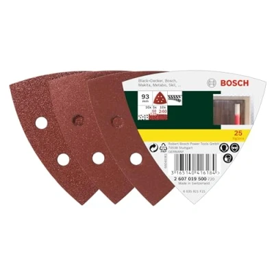 Image of Bosch 25 Delta Sanding Sheets Mixed, 60 240 Grit