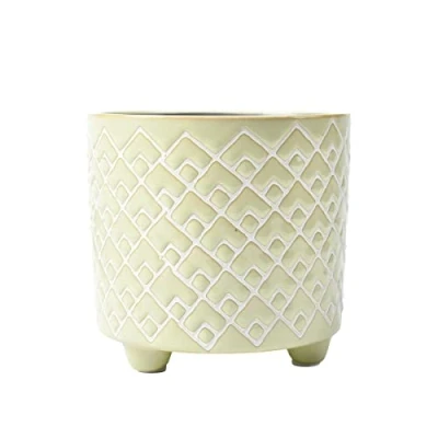 Image of Burgon &amp; Ball Bilbao Green Large Glazed Pot