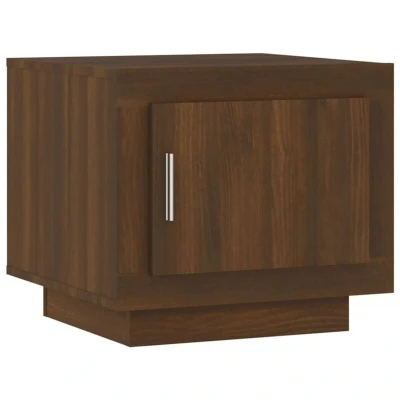 Image of vidaXL Coffee Table Brown Oak 51x50x45 cm Engineered Wood