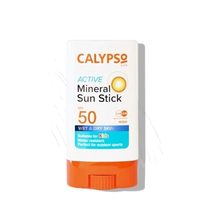 Image of Calypso Mineral Sun Stick, SPF50 Protection with Zinc Oxide for Wet and Dry Skin, Hypoallergenic, PABA free, 15g